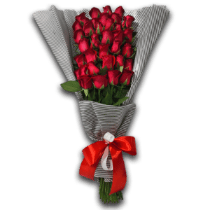 זר ורדים אדומים אלגנטית מגיע במגוון גדלים קטן, בינוני, גדול וענק, מגיע עטוף בנייר עטיפה איכותי מכובד ומרשים.