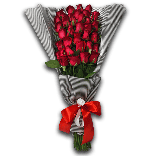 זר ורדים אדומים אלגנטית מגיע במגוון גדלים קטן, בינוני, גדול וענק, מגיע עטוף בנייר עטיפה איכותי מכובד ומרשים.